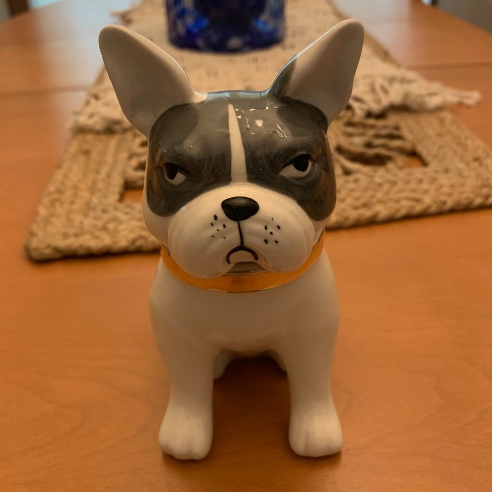 Anthropologie bulldog spice jar